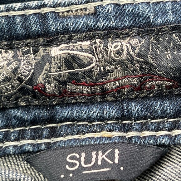 Silver Suki Jeans Womens 32 Raw Hem Blue Stretch Denim * - Picture 6 of 11